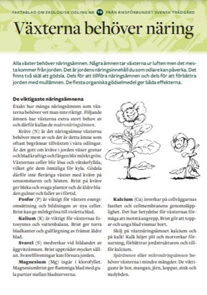 Faktablad 12 - Växter behöver näring