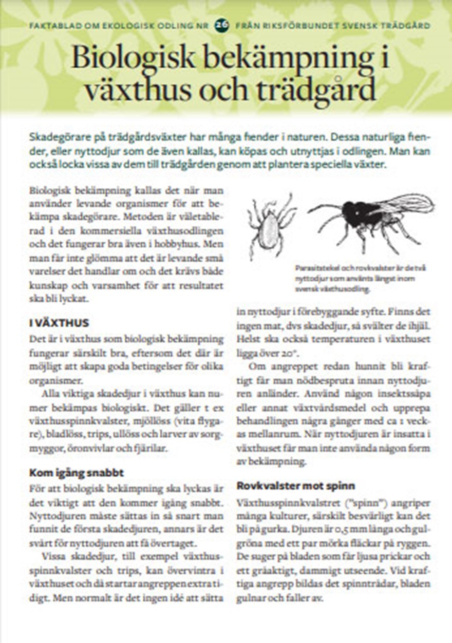Faktablad26 Biologisk Bekampning