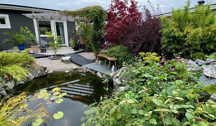 Anders och Margitas trädgård utan gräsmatta, Katrineholm