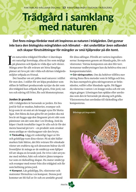 Faktablad 13 - Trädgård i samklang med naturen