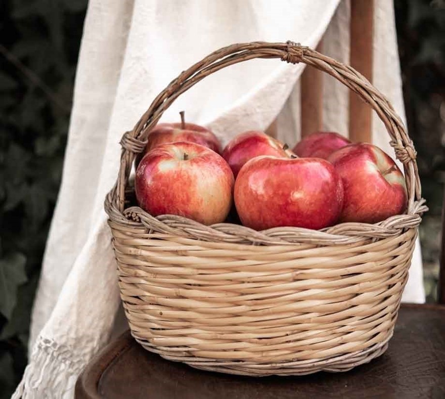 Äpplen i korg på Äpplets dag
