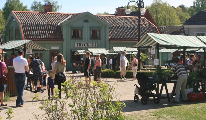 Växtmarknad på Vallby Friluftsmuseum, Västerås